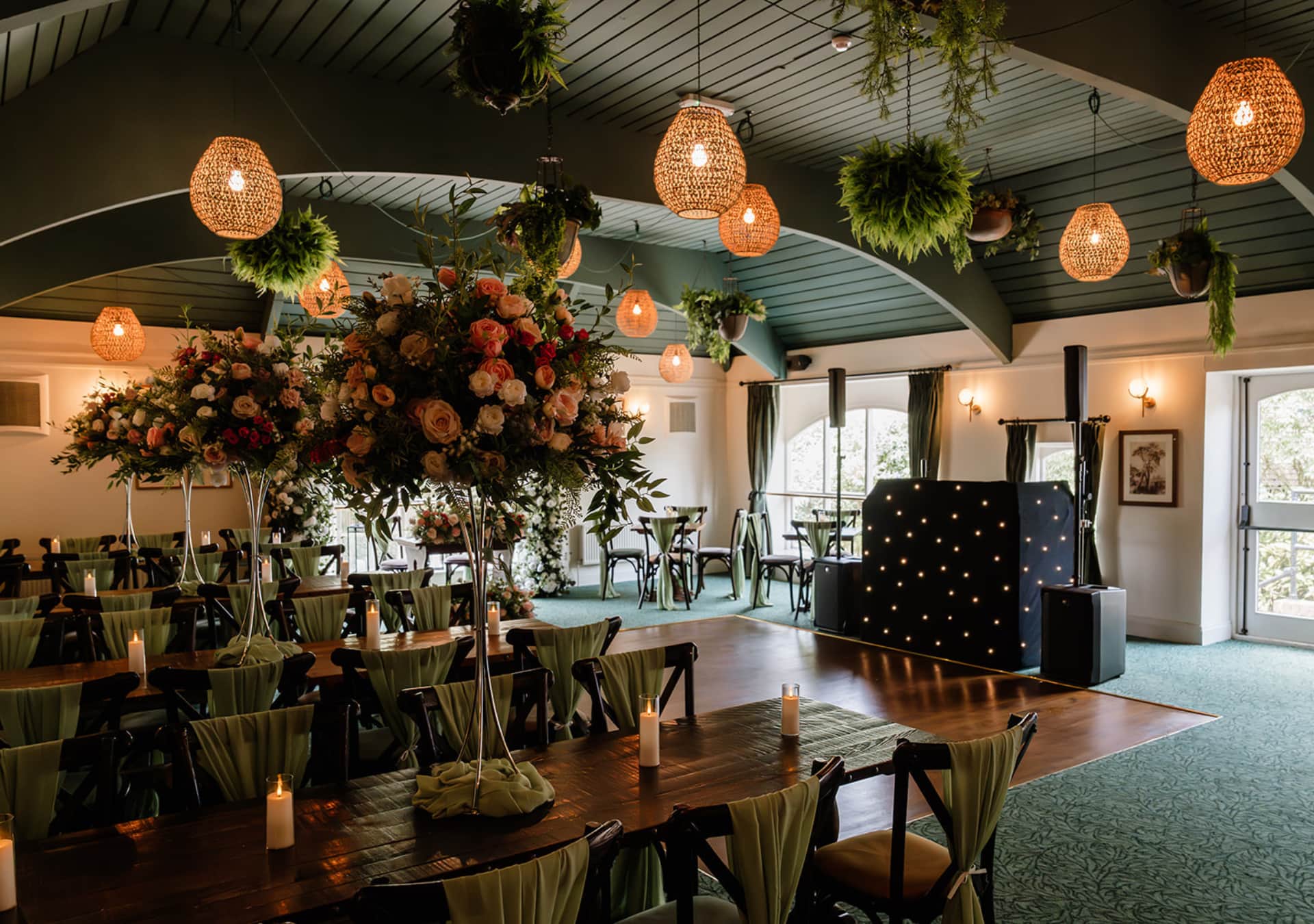 Wedding party set up